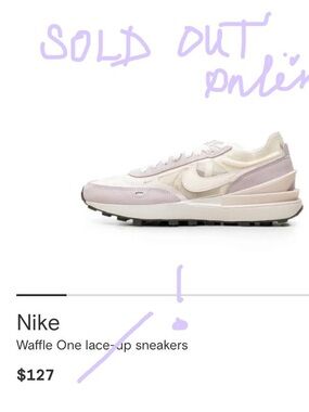 NEW Cond. Worn 2-3X NIKE Waffle One Soft-Heel Athletic Shoes